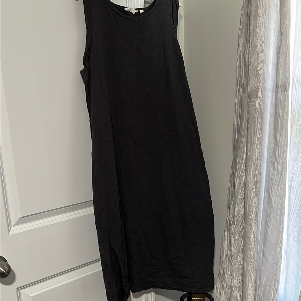 Candace Cameron Bure Black Sheath Midi Dress Sleeveless